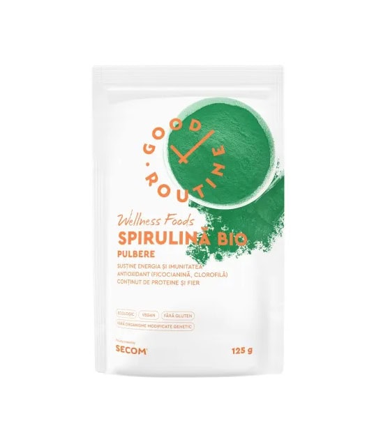 Pulbere de Spirulina Bio, 125 g, Good Routine