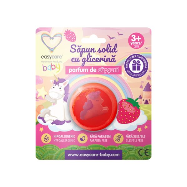 sapun-solid-cu-glicerina-si-jucarie-pentru-copii-parfum-capsuni-100g-easycare-baby-O41535-farmacia-morpheus Sapun Solid cu Glicerina si Jucarie pentru Copii, Parfum Capsuni 100g, Easycare Baby