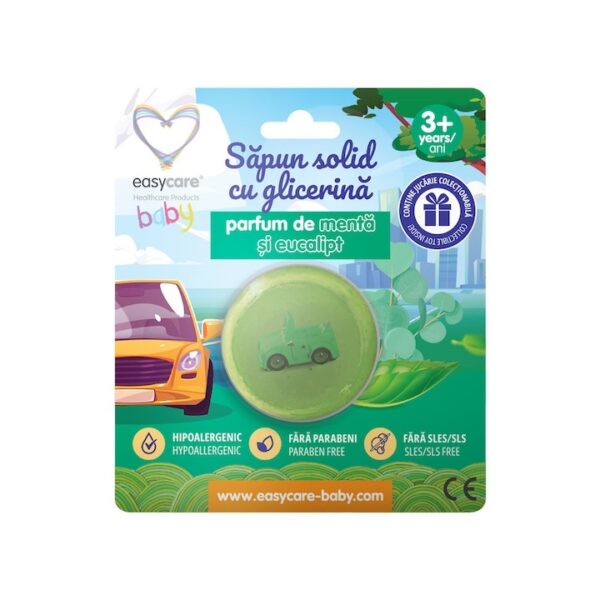 sapun-solid-cu-glicerina-si-jucarie-pentru-copii-parfum-menta-eucalipt-100g-easycare-baby-O41536-farmacia-morpheus Sapun Solid cu Glicerina si Jucarie pentru Copii, Parfum Menta & Eucalipt 100g, Easycare Baby