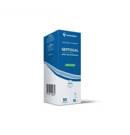 Septogal + Lactoferina, Spray Bucofaringian, 15ml, Aesculap