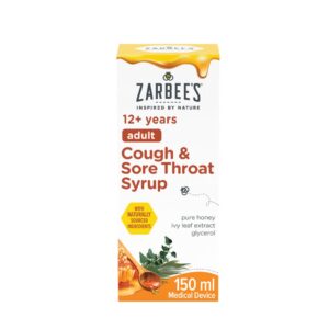 Zarbee's Sirop pentru Tuse pentru Adulți, Miere și Frunze de Iederă, 150ml, Johnson & Johnson