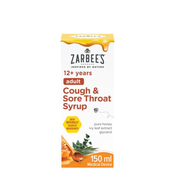 Zarbee's Sirop pentru Tuse pentru Adulți, Miere și Frunze de Iederă, 150ml, Johnson & Johnson