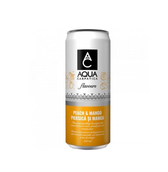 Apa Minerala cu Aroma de Piersici si Mango, 0.33l, Aqua Carpatica