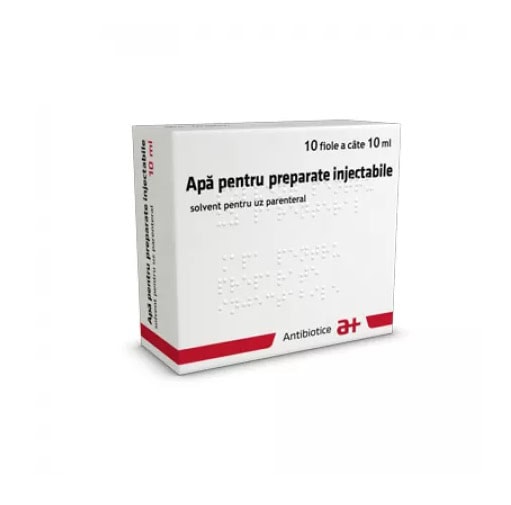 Apa pentru Preparate Injectabile, 10 Fiole x 10 ml, Antibiotice SA