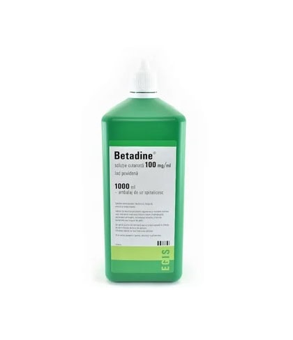 Betadine Solutie Externa 10%, 1000 ml, Egis Pharmaceuticals