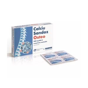 Calciu Sandoz Osteo, 1000 mg/880 UI, 30 Comprimate Masticabile, Sandoz