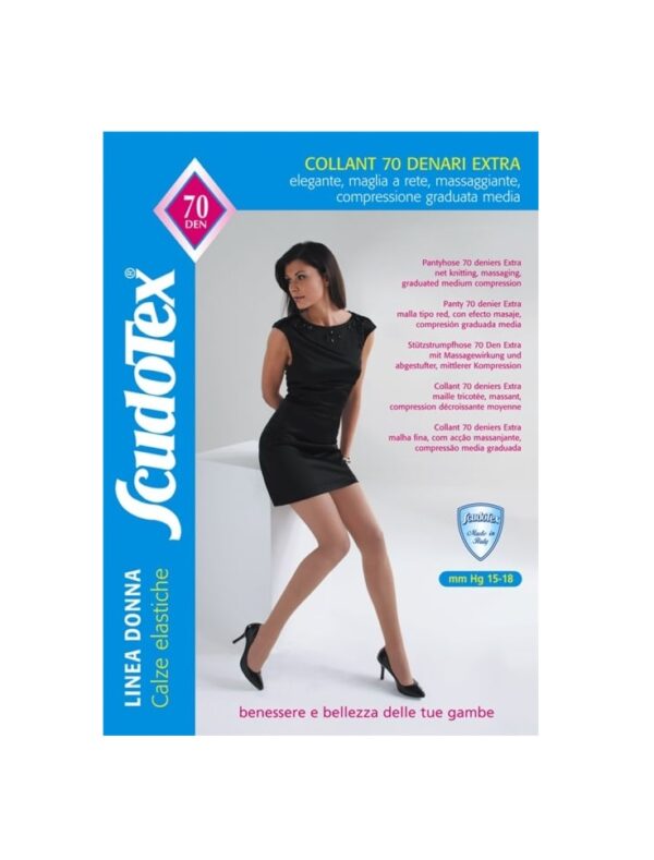 Ciorapi Compresivi Pantaloni, Compresie Medie, Negri, Marimea 2, ScudoTex