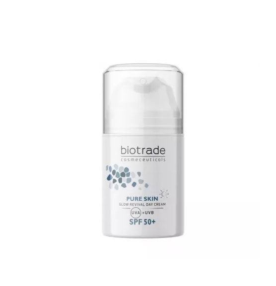Crema Iluminatoare de Zi cu Niacinamida si Acid Hialuronic SPF 50, 50 ml, Biotrade