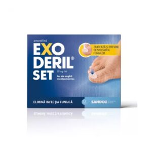 Exoderil Set Lac de Unghii Medicamentos, 50 mg/ml, 2.5 ml, Sandoz