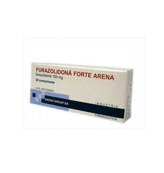 Furazolidona Forte 100mg, 20 Capsule, Arena
