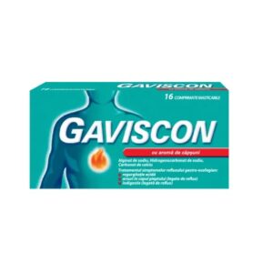 Gaviscon Capsuni, 16 Comprimate Masticabile, Reckitt Benckiser