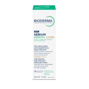 Gel Crema Nuantator Anti-Imperfectiuni Sebium Kerato+ Cover, 30 ml, Bioderma