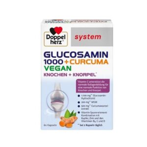 Glucosamin 1000+Curcuma Vegan, 60 Capsule, Doppelherz