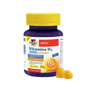 Jeleuri Gumate cu Vitamina D, 2000 UI, 40 Bucati, Doppelherz