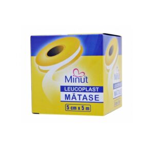 Leucoplast din Matase, 5 x 5 cm, Minut
