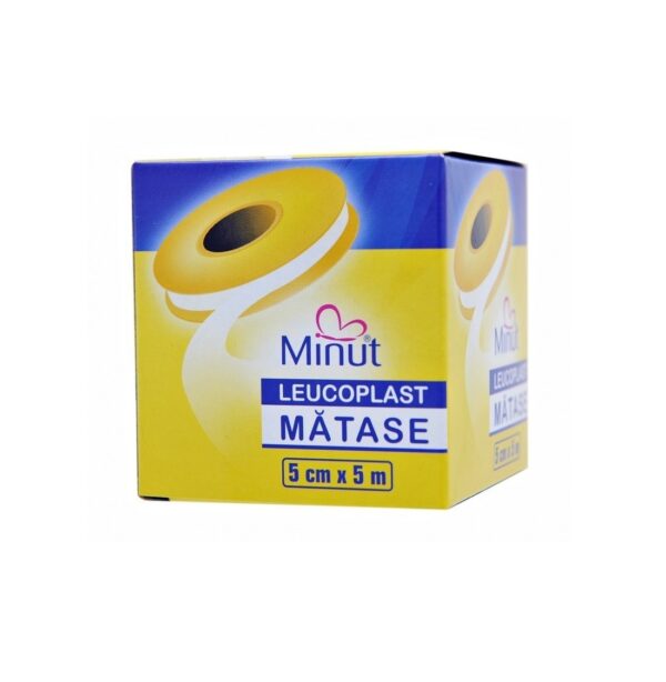 Leucoplast din Matase, 5 x 5 cm, Minut