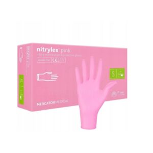 Manusi de Unica Folosinta, 100 Bucati, Nitrylex Pink, S, Mercator Medical