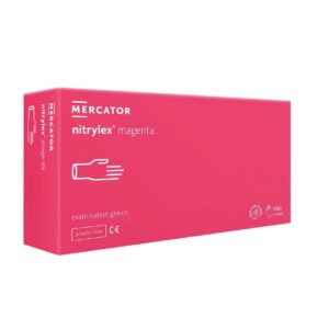 Manusi Marimea XL din Nitril Colagen, Magenta, 100 Bucati, Mercator Medical