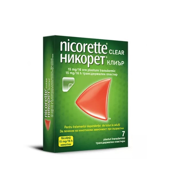 nicorette-clear-15-mg-16-h-7-plasturi-mcneil-O17526-farmacia-morpheus Nicorette Clear, 15 mg/16 h, 7 Plasturi, Mcneil