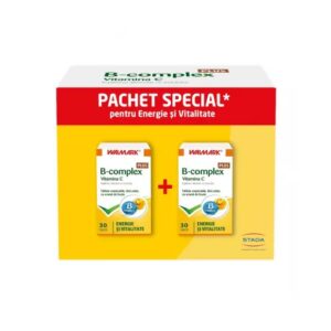 Pachet B Complex + Vitamina C, Aromă de Fructe, 30 + 30 Capsule, Walmark
