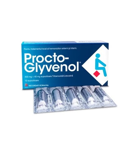 Procto-Glyvenol, 10 Supozitoare, Recordati