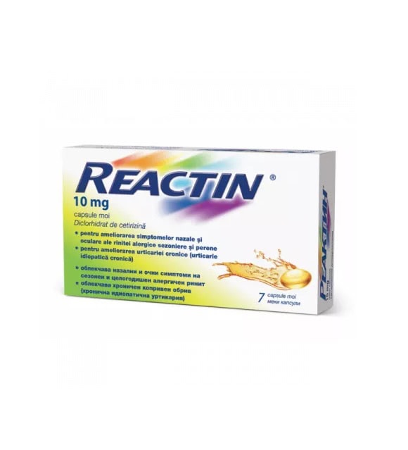 Reactin, 10 mg, 7 Capsule, McNeil