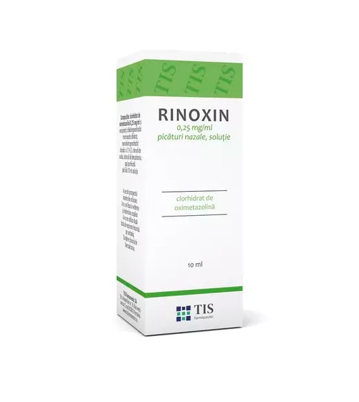 Rinoxin Solutie Nazala 0.25 mg, 0,25 mg/ml, 10 ml, Tis Farmaceutic