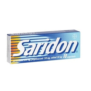 Farmacia Morpheus - Saridon 10 comprimate Cutie cu comprimate Saridon pentru durere si febra.