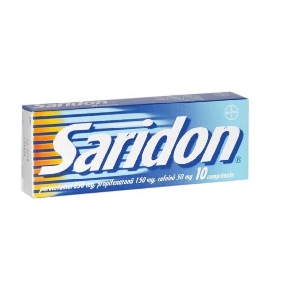 Farmacia Morpheus - Saridon 10 comprimate Cutie cu comprimate Saridon pentru durere si febra.