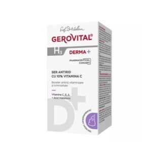Ser Antirid cu 10% Vitamina C H3 Derma+, 15 ml, Gerovital