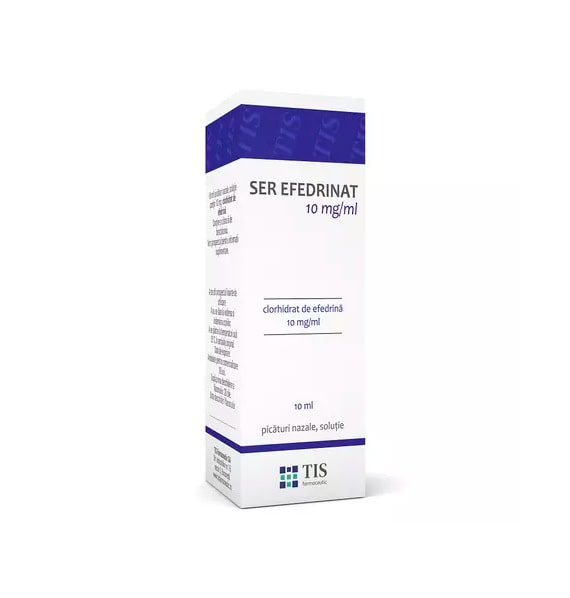 Ser Efedrinat Picaturi Nazale, 10 mg/ml, 10 ml, Tis Farmaceutic