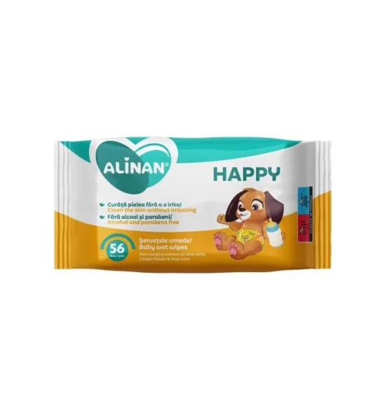 Servetele Umede Alinan Happy, 56 Bucati, Fiterman Pharma