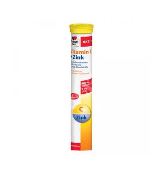 Vitamina C + Zinc Aktiv, 15 Comprimate, Doppelherz