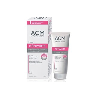 acm-depiwhite-lapte-de-corp-cu-efect-de-albire-200ml-O06945-farmacia-morpheus Hidratant pentru corp cu efect de albire, produs cosmetic de la ACM Laboratoire Dermatologique.