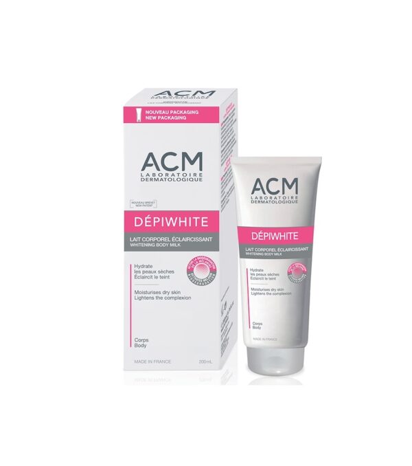 acm-depiwhite-lapte-de-corp-cu-efect-de-albire-200ml-O06945-farmacia-morpheus Hidratant pentru corp cu efect de albire, produs cosmetic de la ACM Laboratoire Dermatologique.