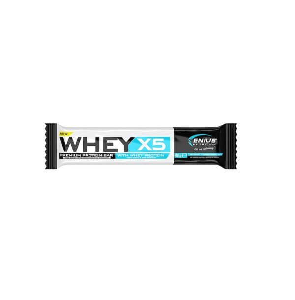 Baton Proteic Whey-X5® Cocos si Caramel, 48g, Genius Nutrition