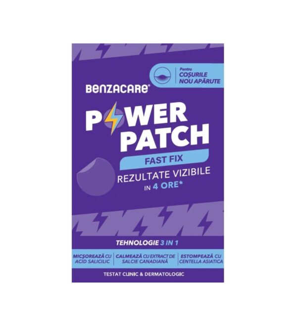Benzacare Plasturi pentru Acnee Fast Fix 3in1, 36 Bucati, Galderma