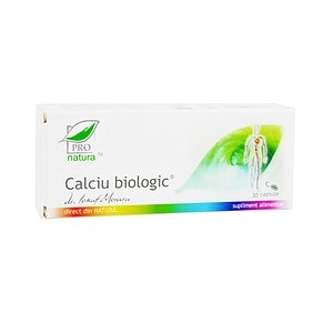 Calciu Biologic, 30 Capsule, Pro Natura
