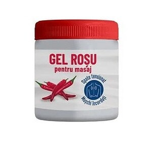 Gel Rosu pentru Masaj cu Ardei Iute si Tataneasa, 500 ml, Onedia