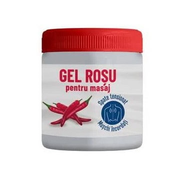 Gel Rosu pentru Masaj cu Ardei Iute si Tataneasa, 500 ml, Onedia