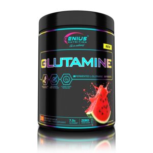 Glutamine 300 g/100 Serv, 3000 mg, cu Aroma de Pepene Verde, Genius Nutrition