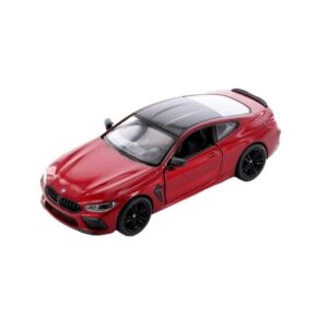 Macheta Metalica Bmw M8 Competition Coupe, Scara 1:38, Rosu, Kinsmart