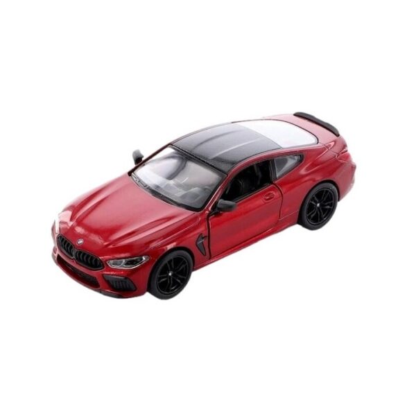 Macheta Metalica Bmw M8 Competition Coupe, Scara 1:38, Rosu, Kinsmart