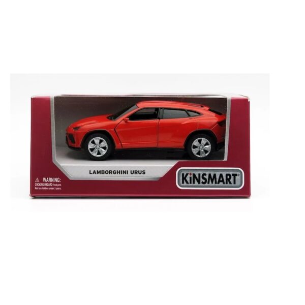 Macheta Metalica Lamborghini Urus, Scara 1:28, Oranj, Kinsmart
