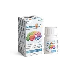 Neuro B12, supliment cu vitamină B12 pentru sănătatea nervilor și creierului.