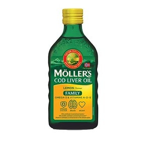 Omega 3 Ulei Ficat de Cod cu Aroma de Lamaie Family, 500 ml, Moller's