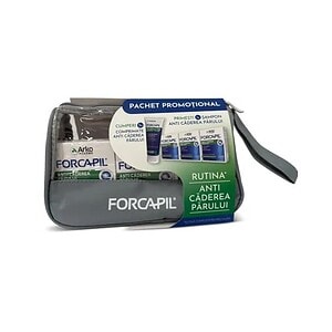 Pachet Forcapil Anti-Caderea Parului 3x30 Comprimate + Sampon impotriva Caderii Parului Forcapil 200 ml, Arkopharma