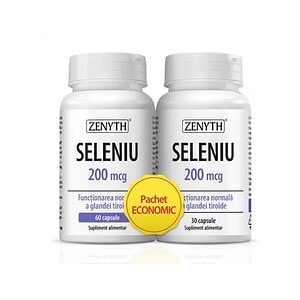 Pachet Seleniu, 200 mcg, 60 + 30 Capsule, Zenyth