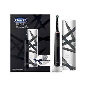 Periuta de Dinti Electrica  iO 3, 1 Rezerva Periuta de Dinti Electrica, 1 Incarcator, 1 Capat, Trusa de Calatorie, Negru, Oral-B
