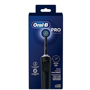 Periuta Electrica Vitality PRO, 7600 Miscari/Min, Curatare 2D, 3 Programe, 1 Capat Negru, Oral-B